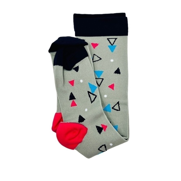 WOMENS Nurse Medical Grey Abstract Shape Compression Socks - Picture 5 of 5